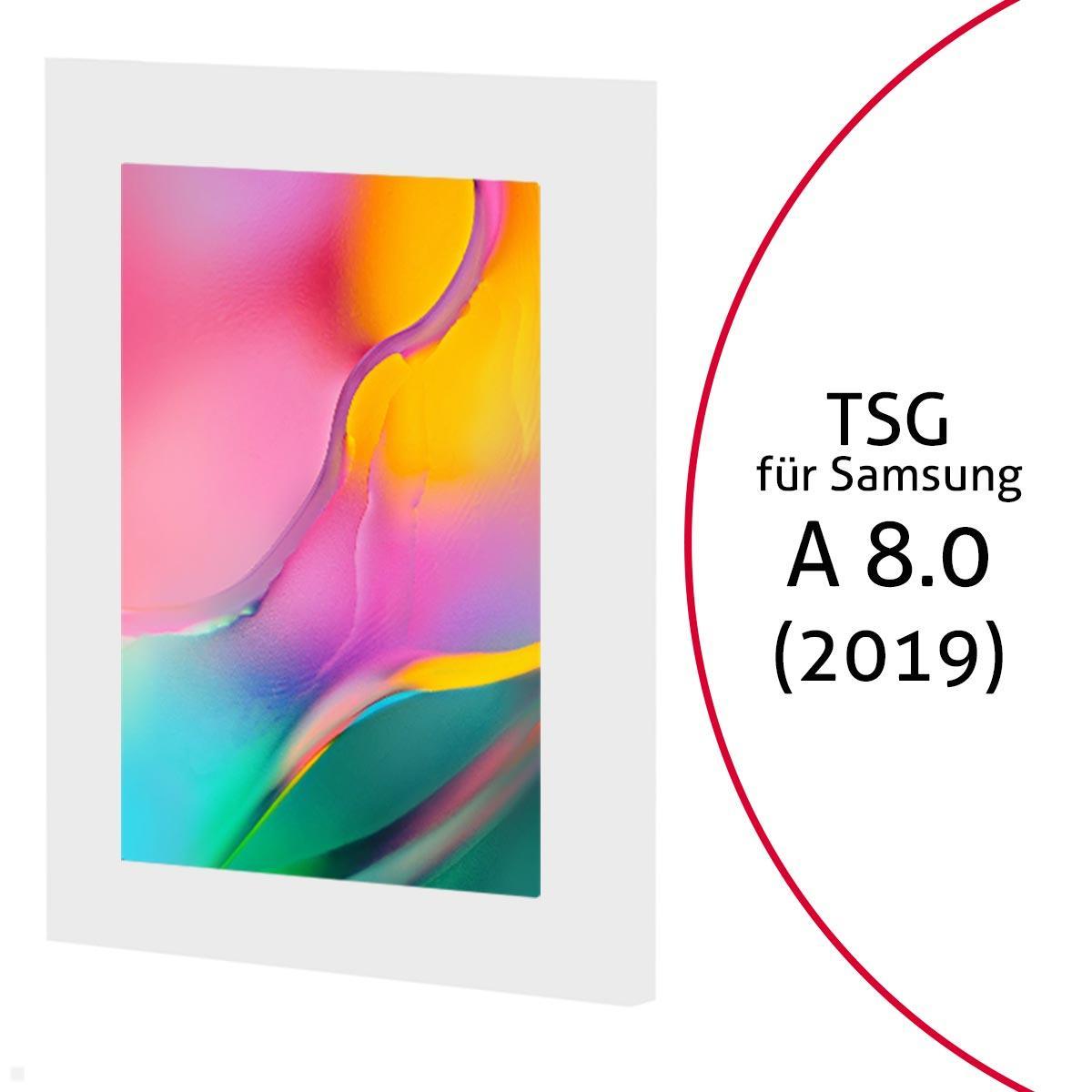 TabLines TSG072W Tablet Schutzgehäuse für Samsung Tab A 8.0 (2019), weiß