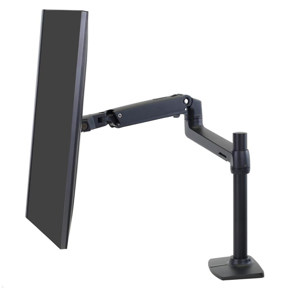 Ergotron LX Arm Monitor Halterung mit Tischklemme mit hoher Säule (45-537-224), schwarz