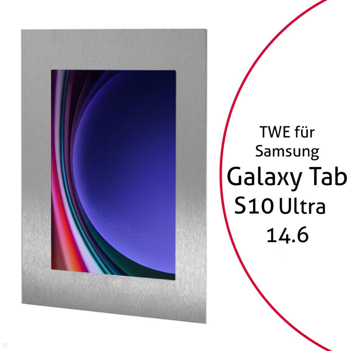 TabLines TWE123E Tablet Wandeinbau für Samsung Tab S10 Ultra 14.6, Edelstahl