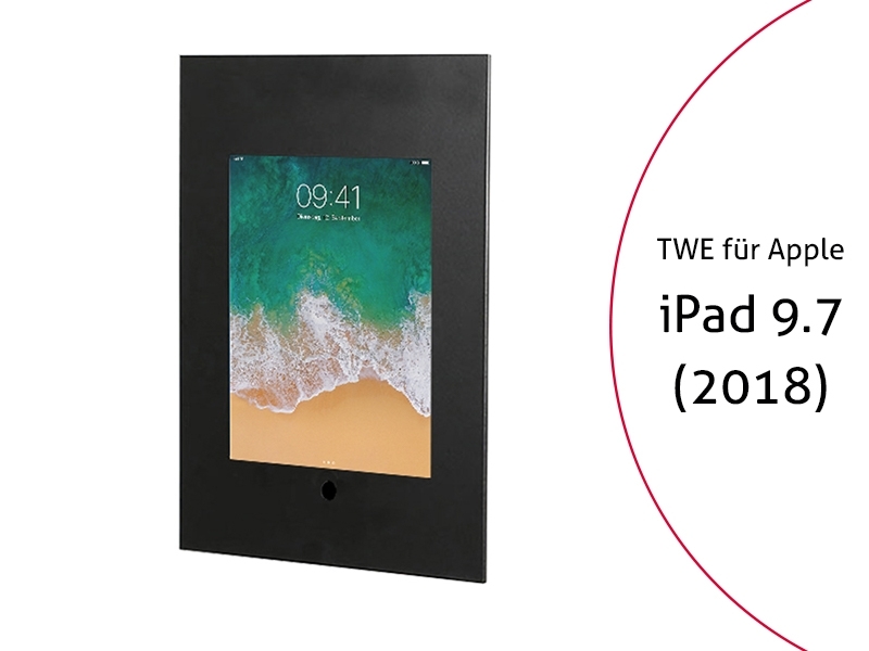 TabLines TWE063B Tablet Wandeinbau für Apple iPad 9.7 (2018), HB, schwarz