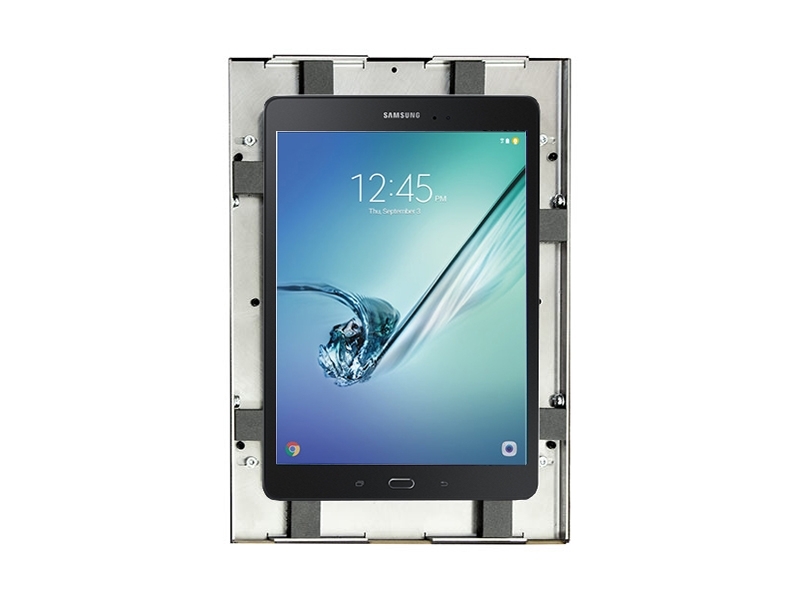 TabLines TWE016S Tablet Wandeinbau für Samsung Tab S2 8.0 DS, silber Front ohne Abdeckung