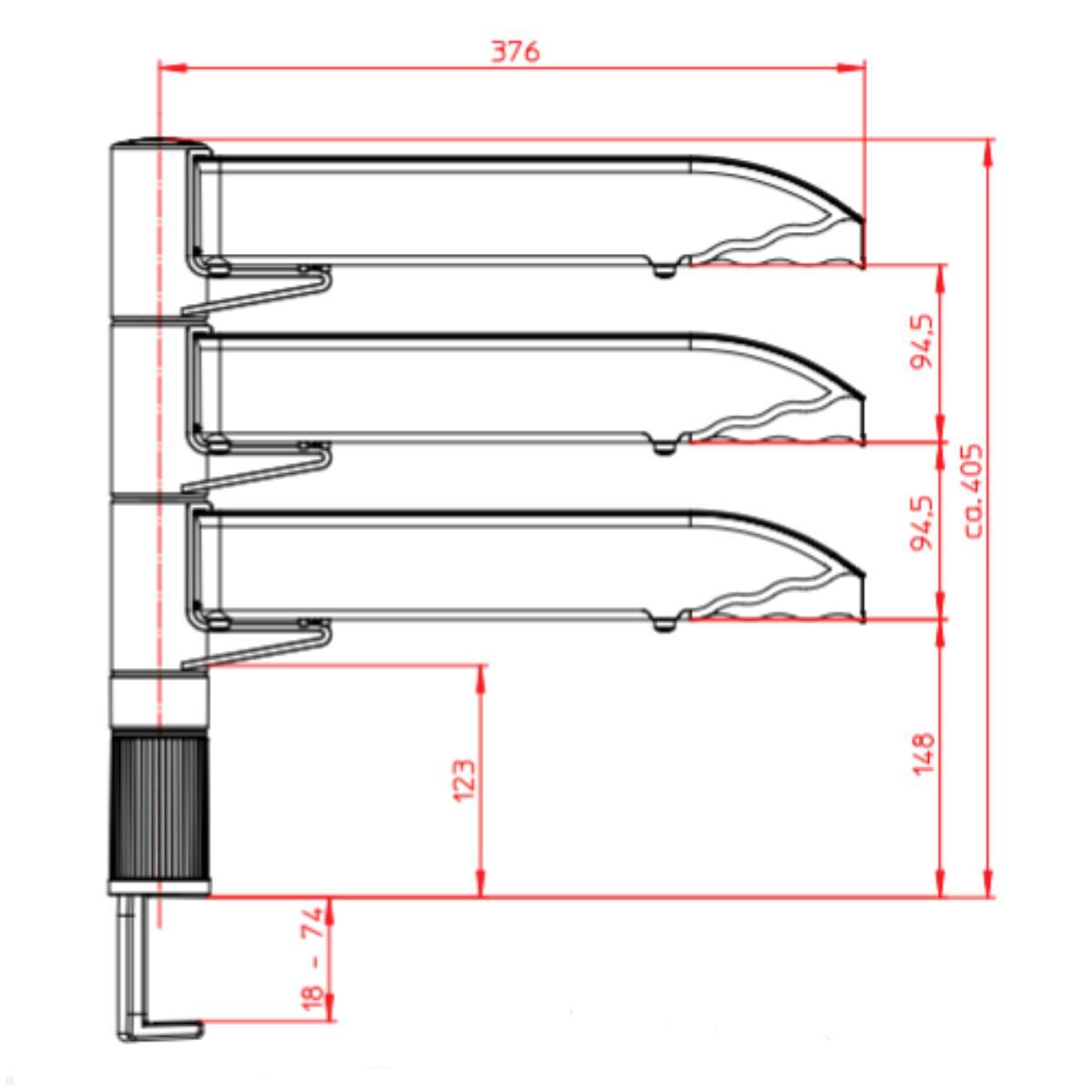 Dokumentenablage für Schreibtisch, Novus 720+3005+000, Zeichnung