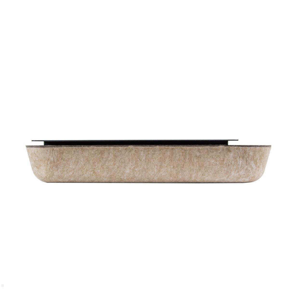 APTO FELT Drawer SLIM Filz Schreibtisch Unterbauschublade, beige Seitenansicht