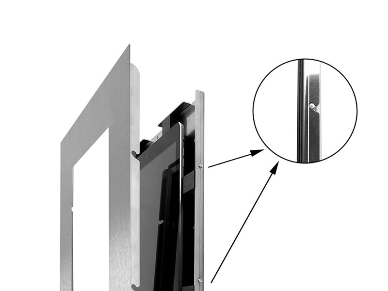 TabLines TWE073E Tablet Wandeinbau für Apple iPad Air 10.5 (3. Gen.), Edelstahl ohne Homebutton