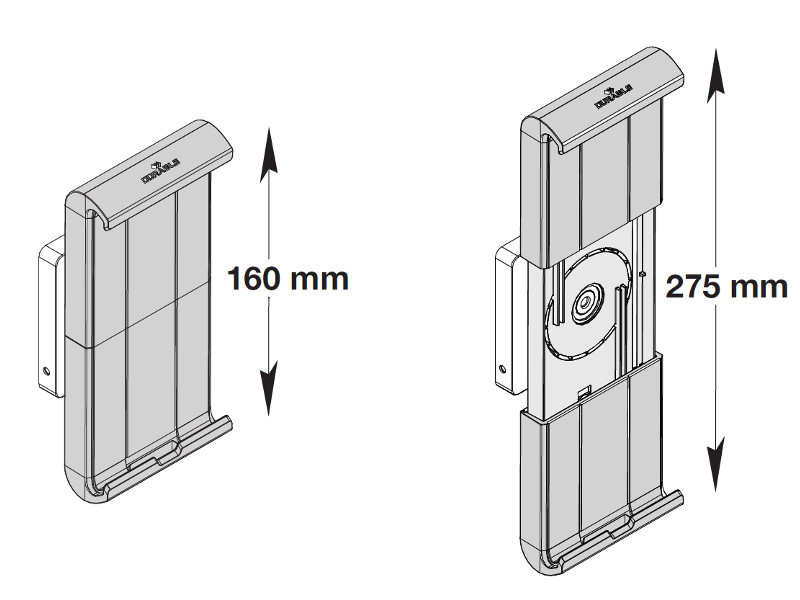 Durable Tablet Wandhalterung variable Aufnahme aller Tablets