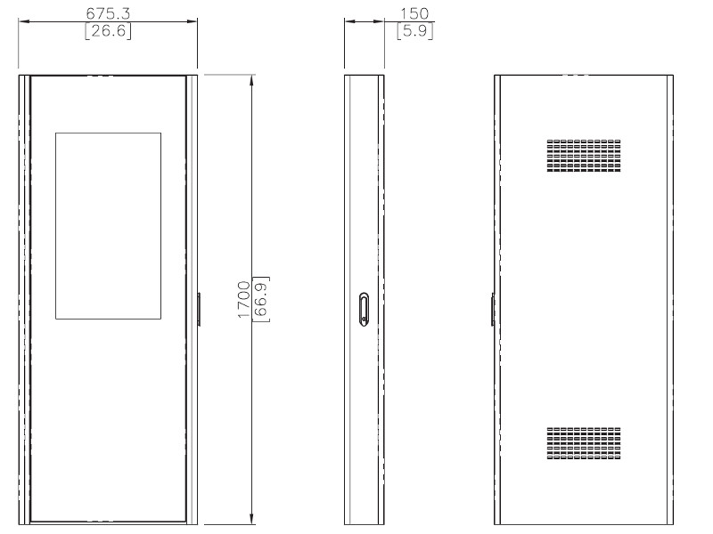 Hyundai H325SSV Outdoor Display Stele Single 32" FullHD Maße