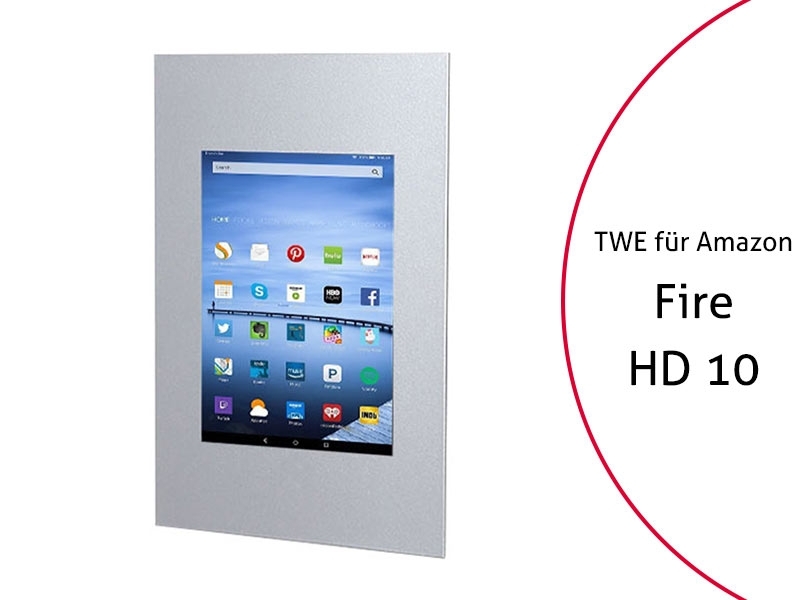 TabLines TWE061S Tablet Wandeinbau für Amazon fire HD 10, silber