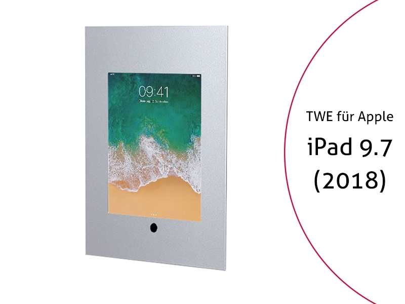 TabLines TWE063S Tablet Wandeinbau für Apple iPad 9.7 (2018), HB, silber