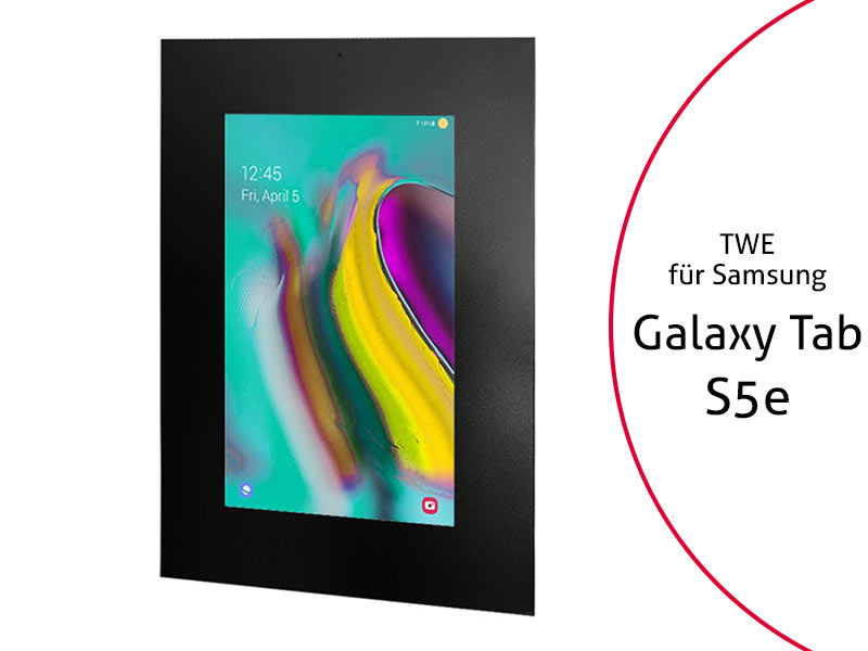 TabLines TWE086B Tablet Wandeinbau für Samsung Tab S5e, DS, schwarz