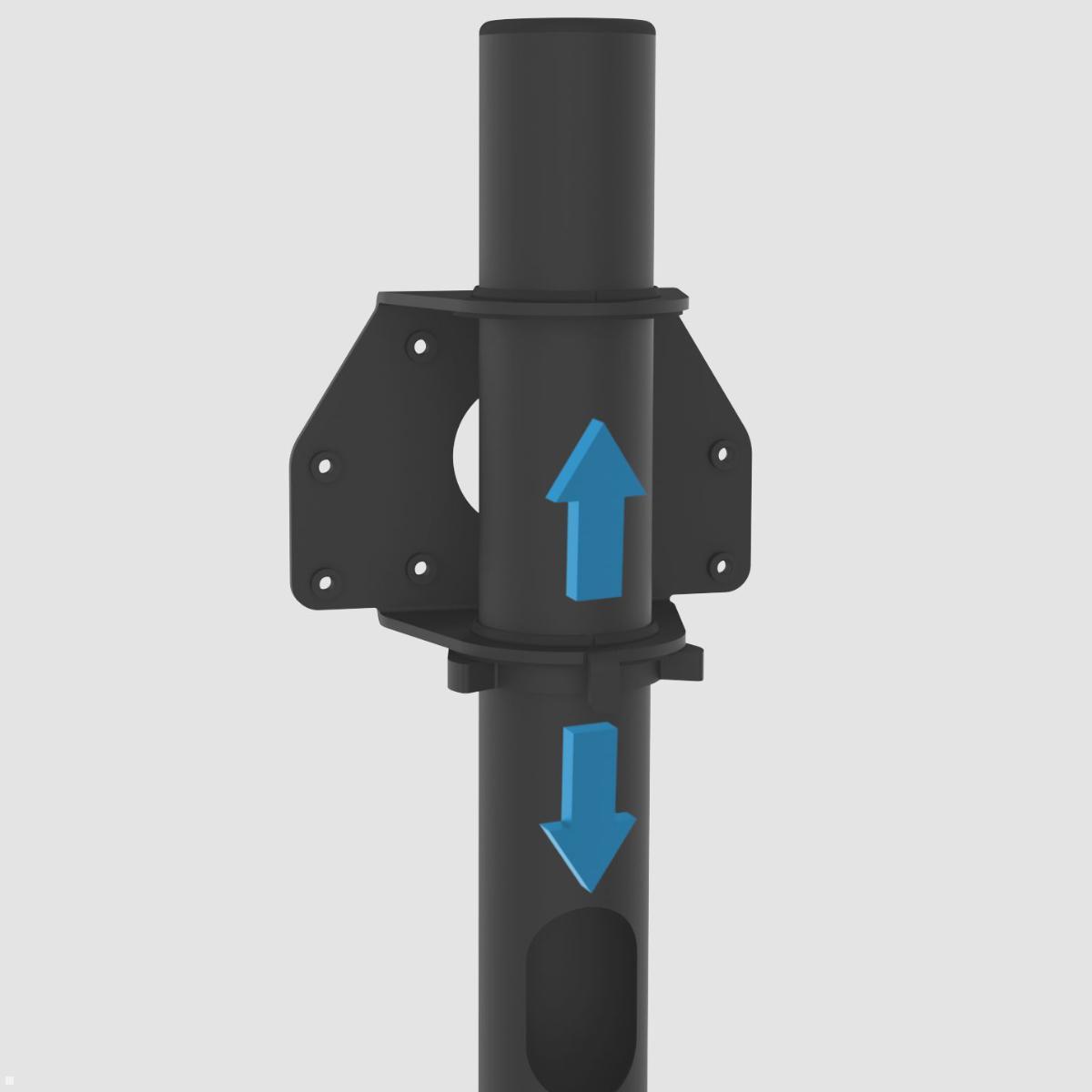 Cavus ORBIT120B01 TV Ständer 1200mm 55-75 Zoll, VESA 75x75-400x400, schwarz, Säule