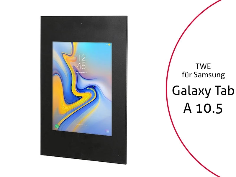 TabLines TWE068B Tablet Wandeinbau für Samsung Tab A 10.5, DS, schwarz