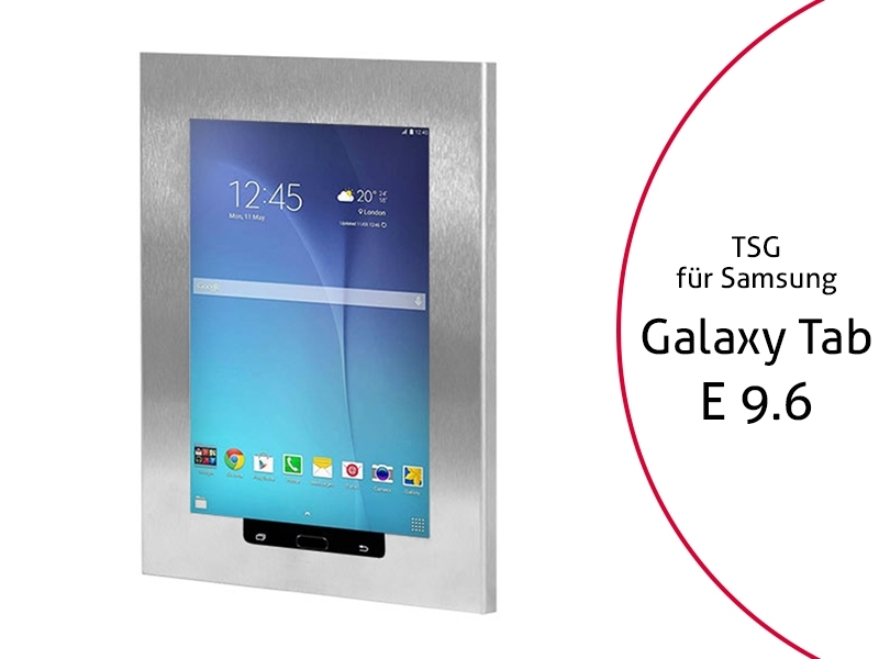 TabLines TSG028E Tablet Schutzgehäuse für Samsung Tab E 9.6, HB, Edelstahl