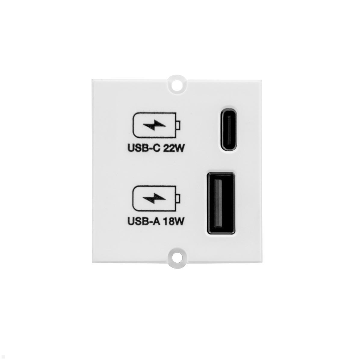 Bachmann CM USB-Charger mit USB-A und USB-C, weiß (917.2271)