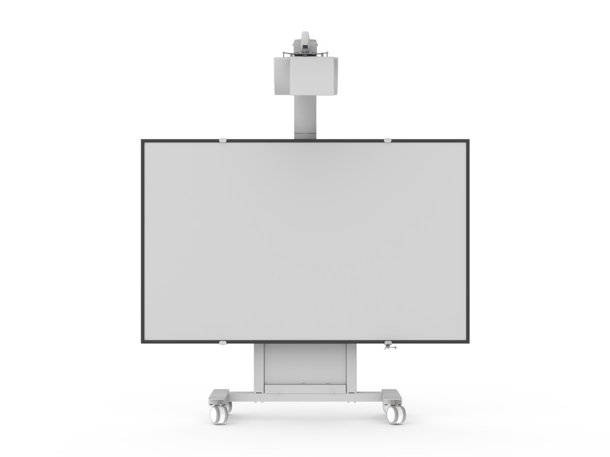 SMS Whiteboard Ständer mit elektrischer Höhenverstellung (C630001-4C) weiß Frontansicht