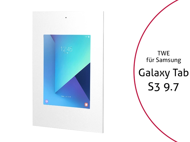 TabLines TWE041W Tablet Wandeinbau für Samsung Tab S3 9.7 DS, weiß