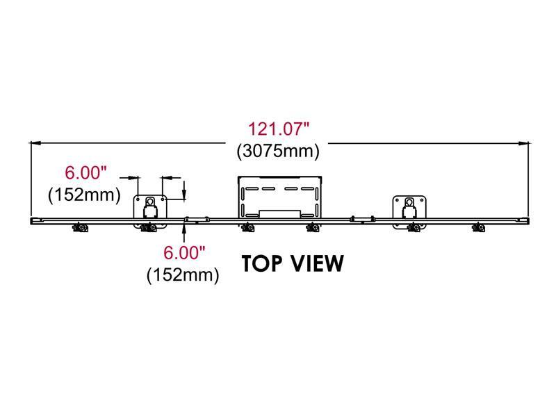 peerless Modulare Videowand-Standhalterung DS-S555-3X2 Draufsicht