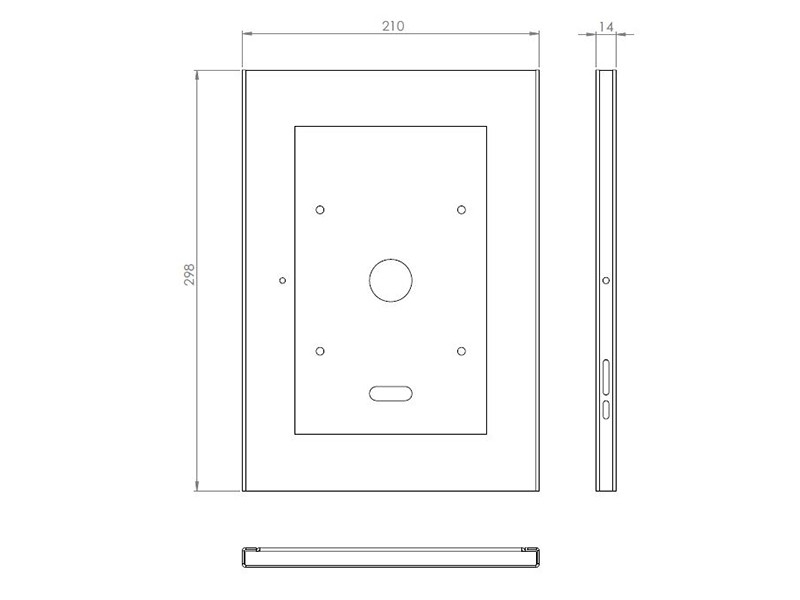 TabLines TSG001B Tablet Schutzgehäuse für Apple iPad 1, schwarz Maße