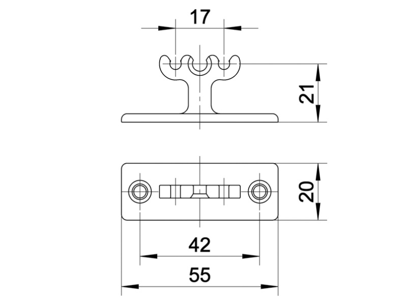 Bachmann Zubehör Easy-Desk-3G Halterung für Montagestab (930.025) Maße