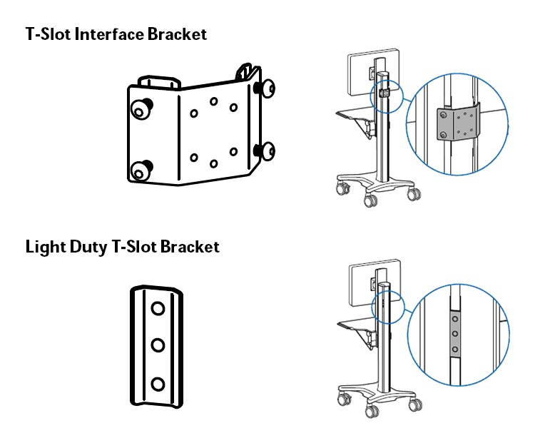 Ergotron Zubehör StyleView Neoflex T-Slot Interface Halter (60-587-207)