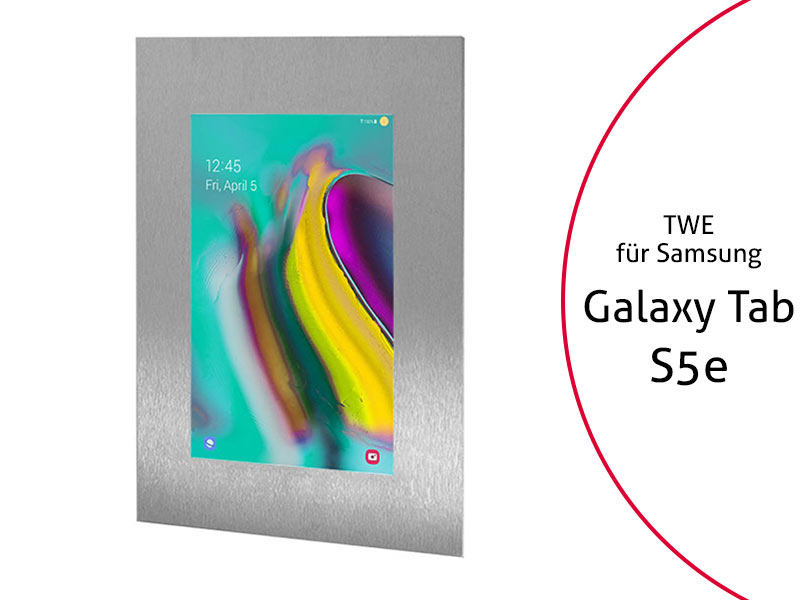 TabLines TWE085E Tablet Wandeinbau für Samsung Tab S5e, Edelstahl