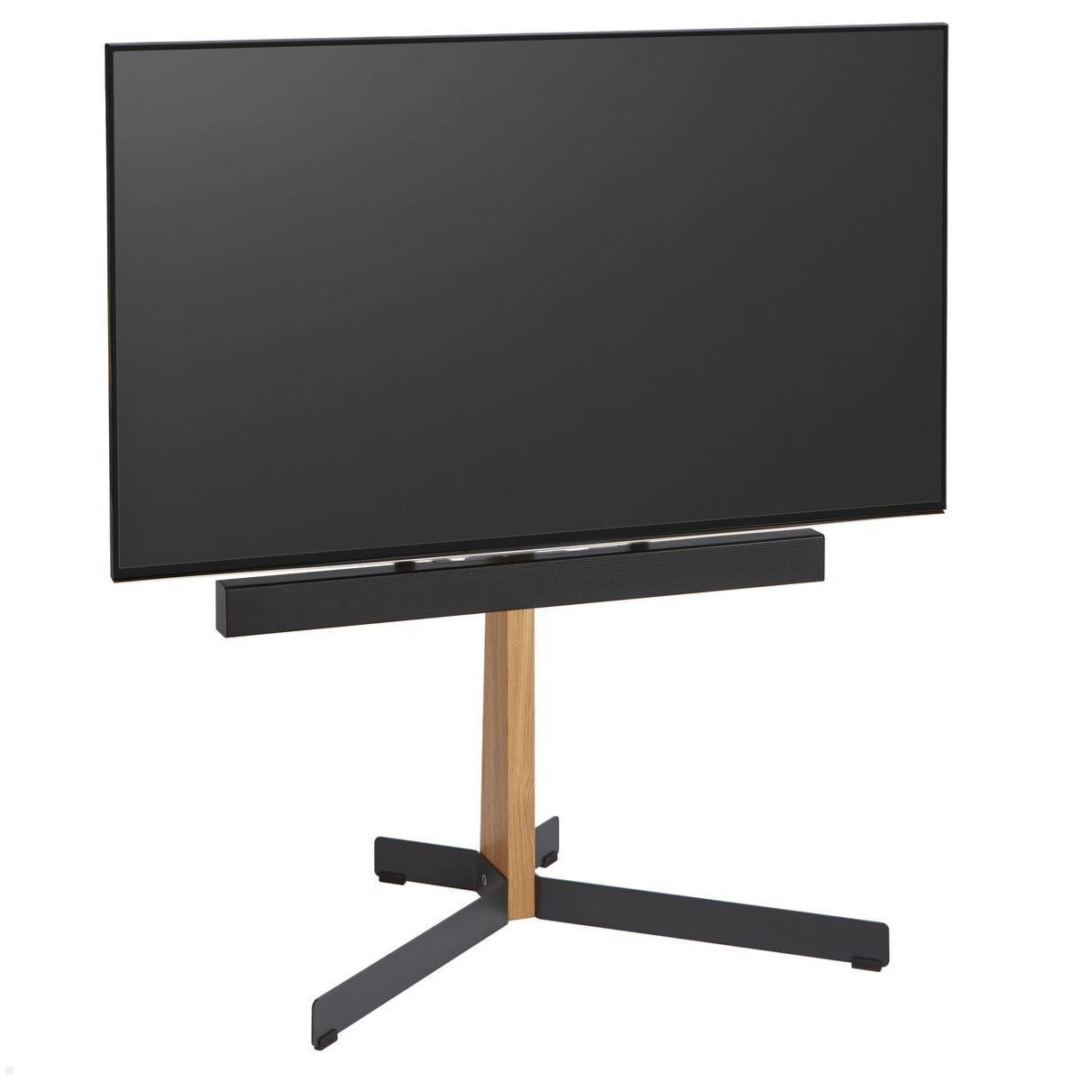 Vogels COMFORT TVS 3695B TV Ständer 40 - 77 Zoll, Eiche / schwarz, Fernseher Vorderseite