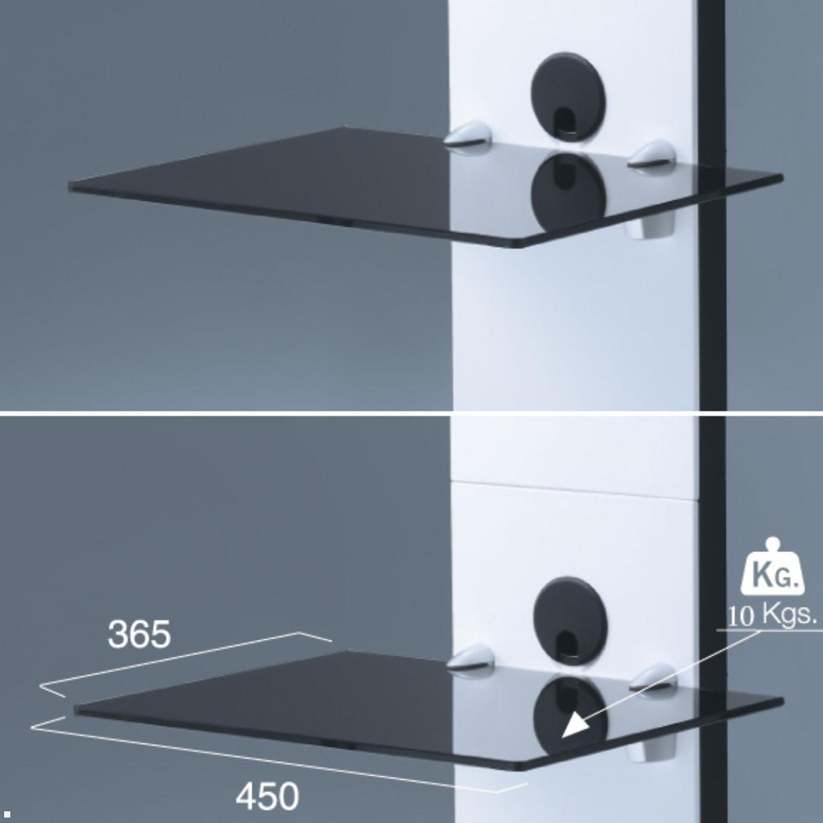 PureMounts Zubehör GI-PM-AC1 Glas Ablage für TV Standfuß transparent