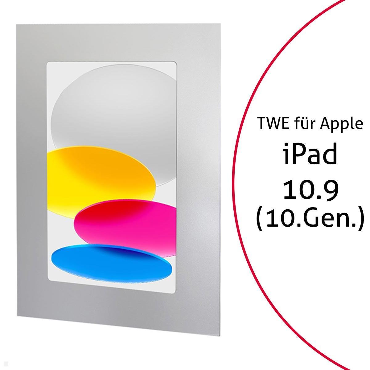 TabLines TWE108S Tablet Wandeinbau für Apple iPad 10.9 (10. Gen.), silber