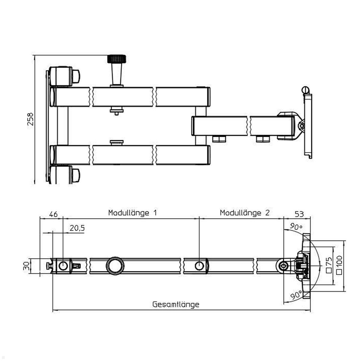 Novus SKY 15N TV Halterung mit Schwenkarm (720mm)