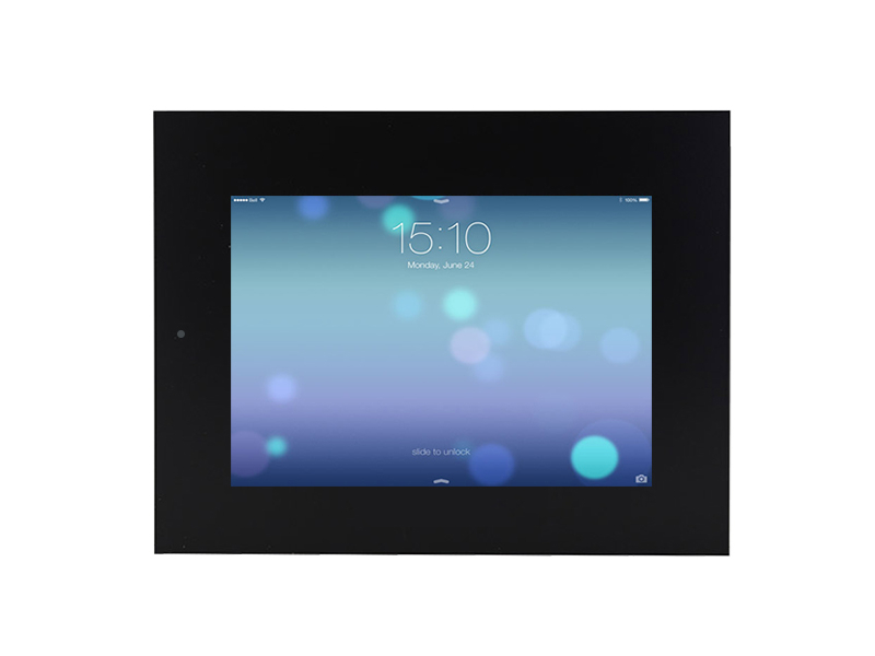 TabLines TWE021B Tablet Wandeinbau für Apple iPad Mini 4 + Mini 5, DS, Schwarz Querformat