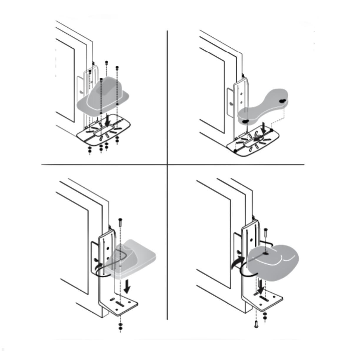 Barcode Scanner Ablage, Ergotron 97-815, Montage Möglichkeiten