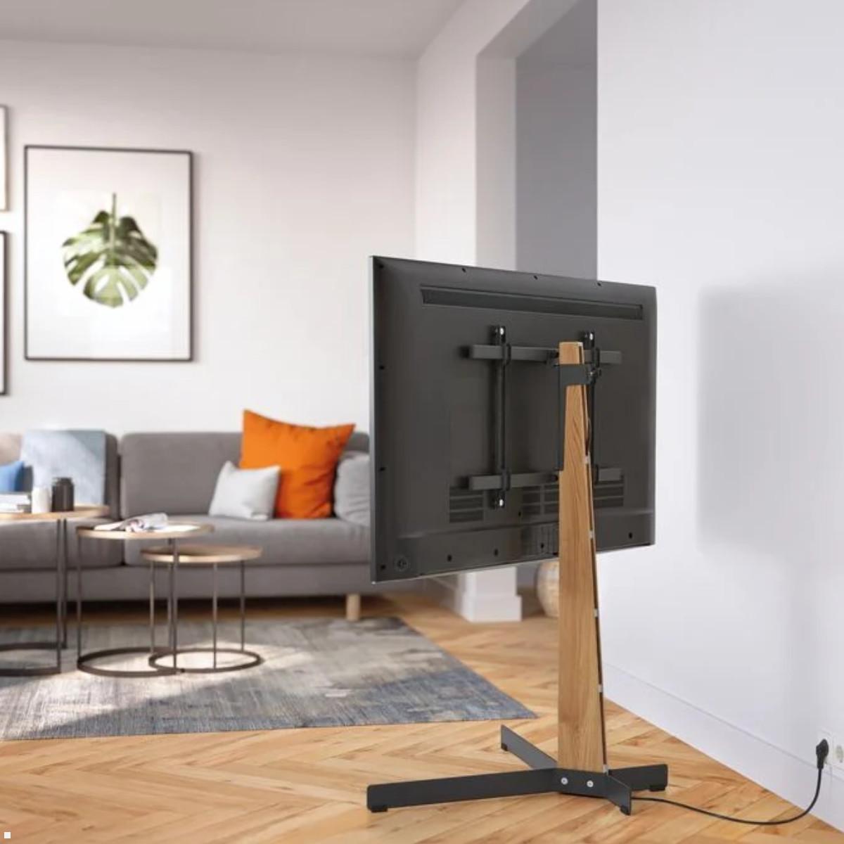 Vogels COMFORT TVS 3695B TV Ständer 40 - 77 Zoll, Eiche / schwarz, Anwendungsbeispiel