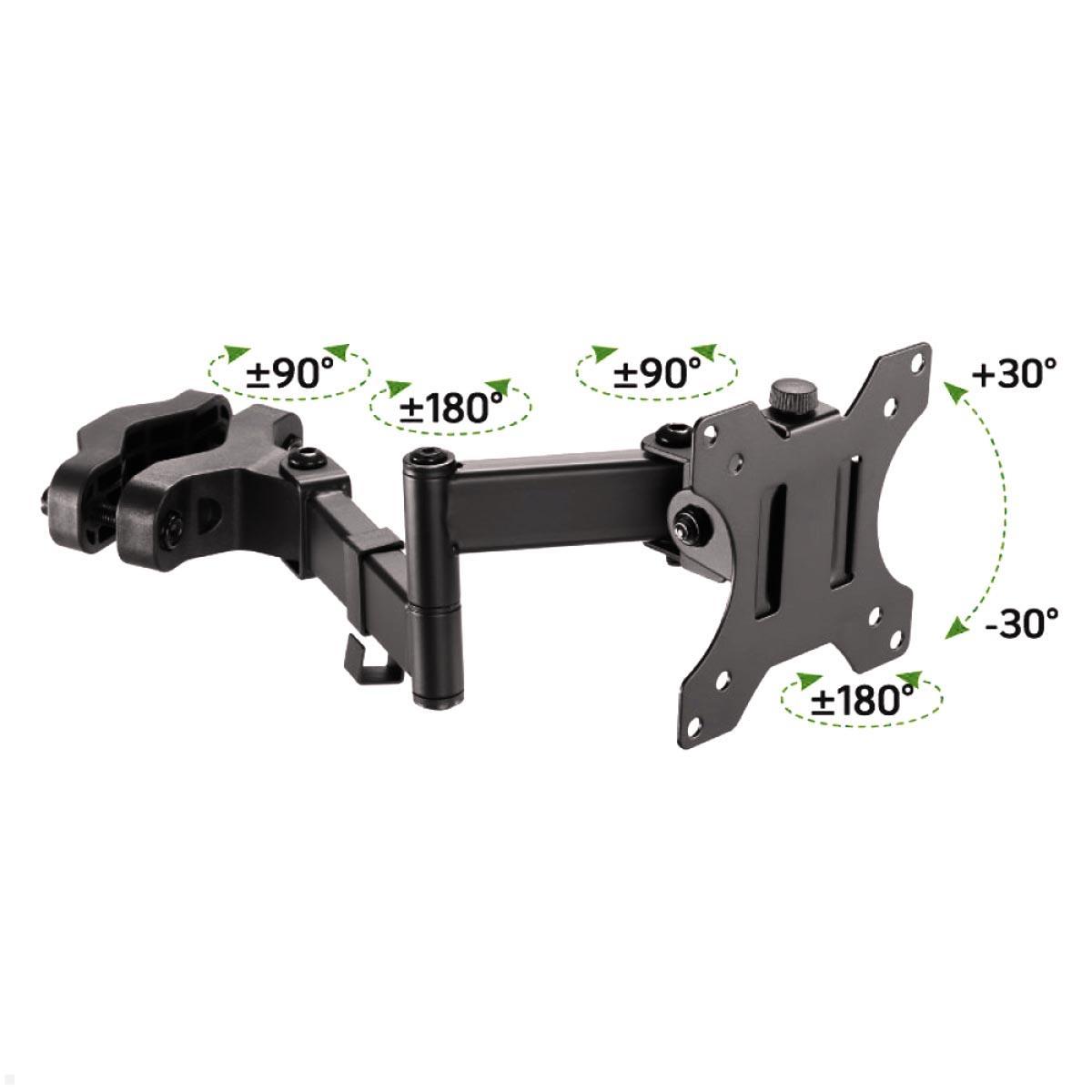 MonLines MRH002 schwenkbare Monitorhalterung für Rohre (28-60 mm) bis 8 kg Funktionen