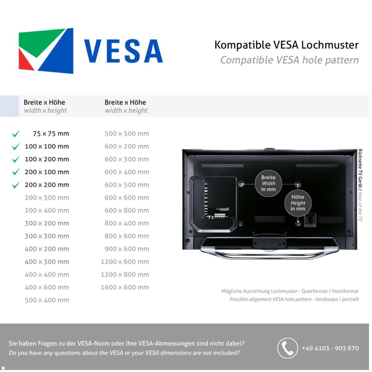 SMS ICON 3D Small TV Wandhalterung schwenkbar (14-003-5), Vesa