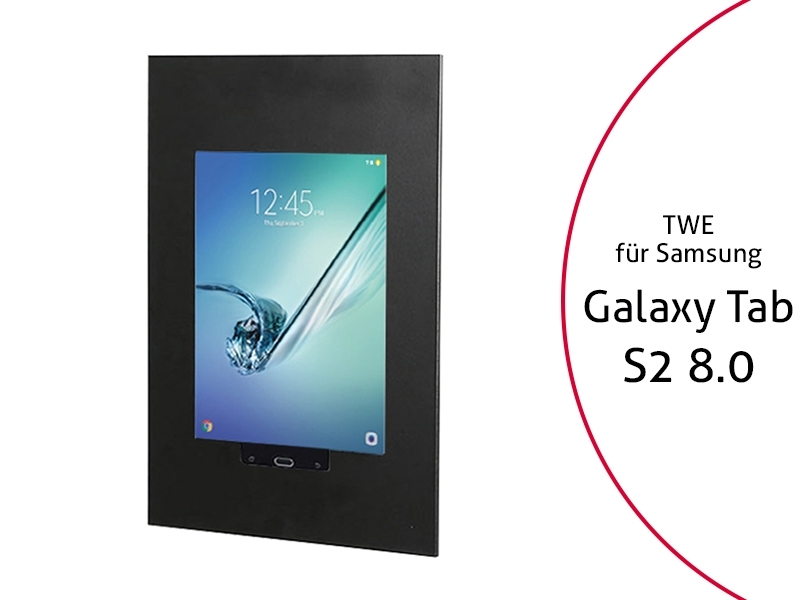 TabLines TWE013B Tablet Wandeinbau für Samsung Tab S2 8.0 HB, schwarz