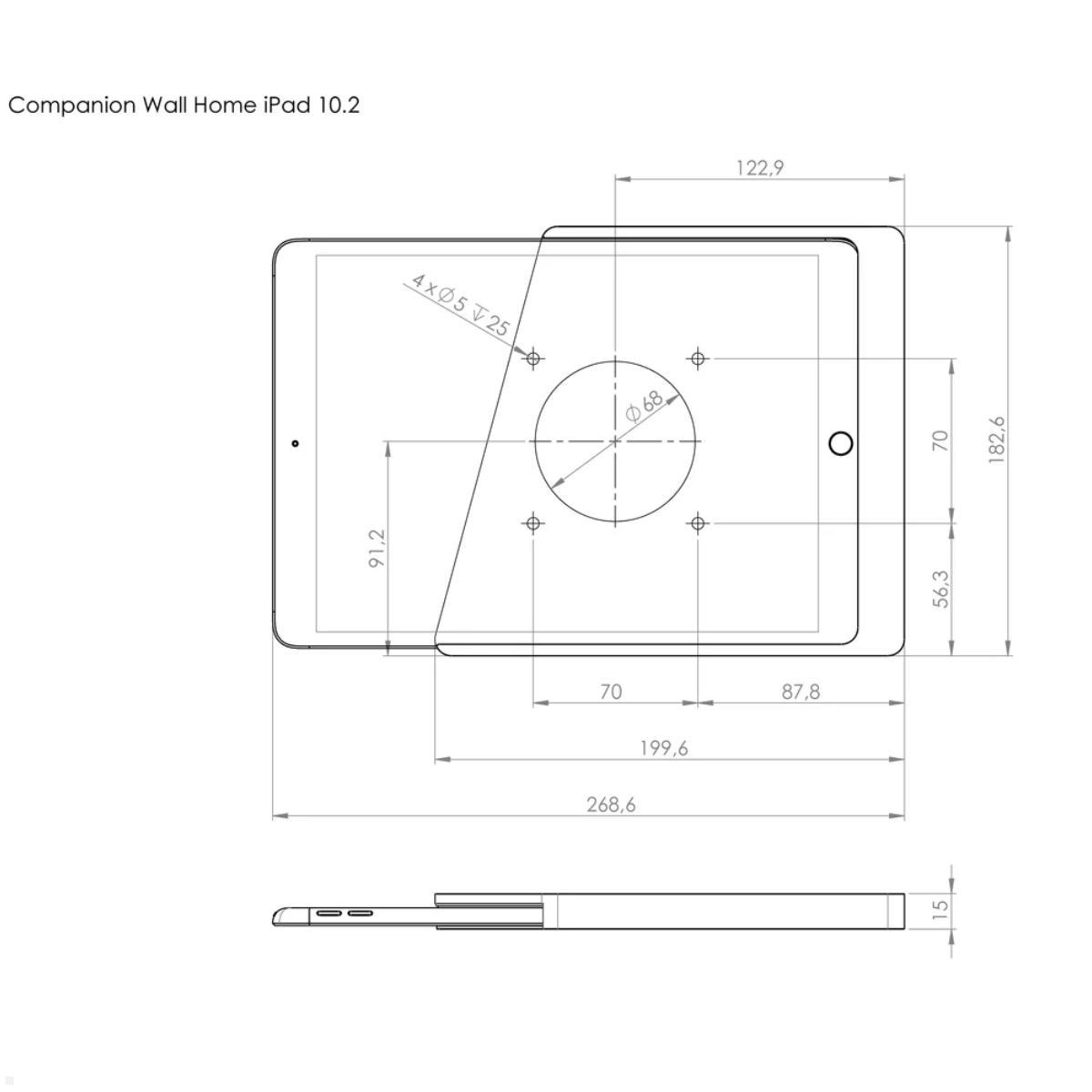 Displine Companion Wall Home Wandhalter für iPad 10.9 (10. Gen.), Skizze