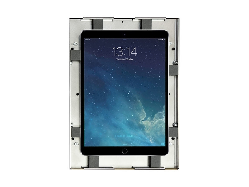 TabLines TWE055E Tablet Wandeinbau für Apple iPad Air 2 DS, Edelstahl montiert