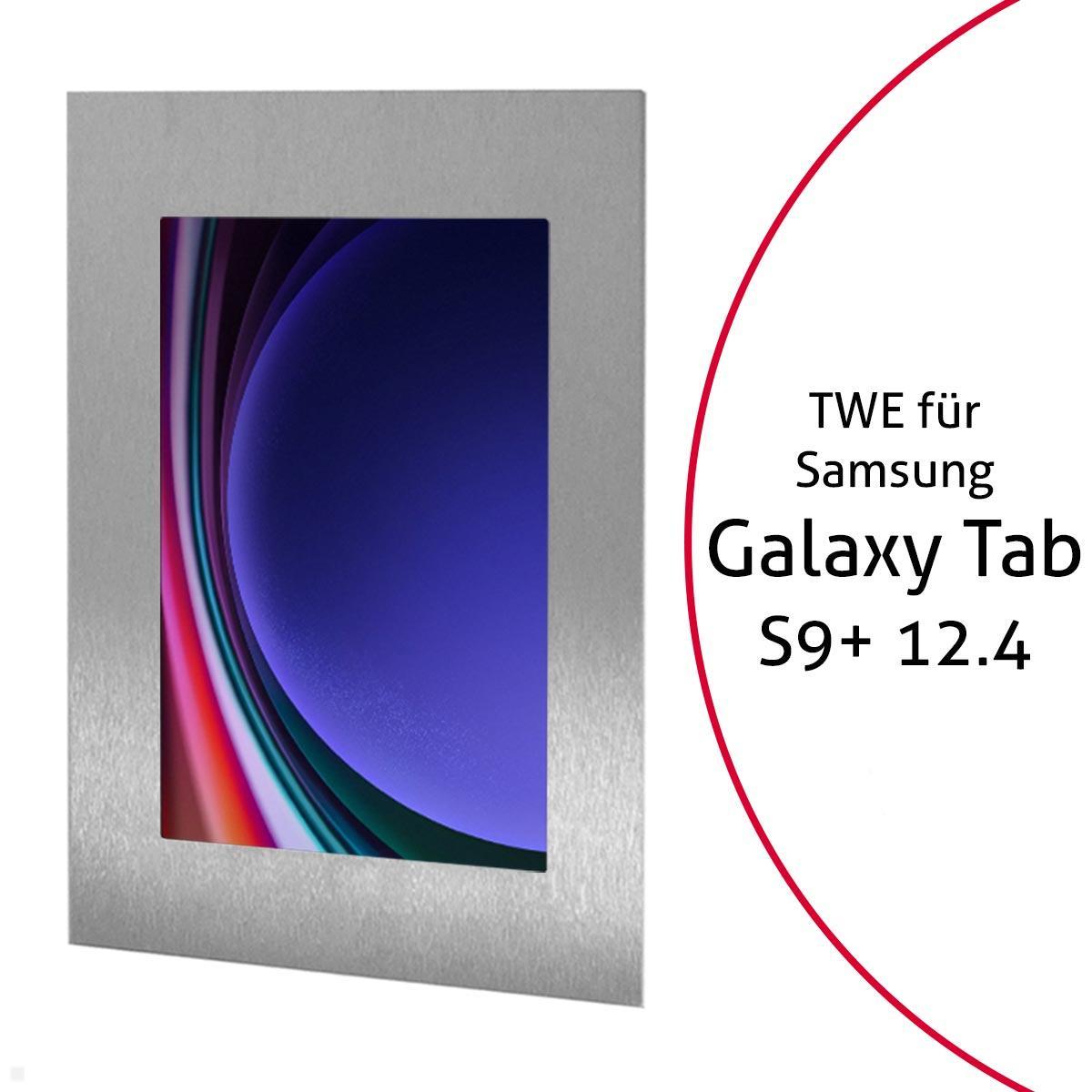 TabLines TWE111E Tablet Wandeinbau für Samsung Tab S9+ 12.4, Edelstahl