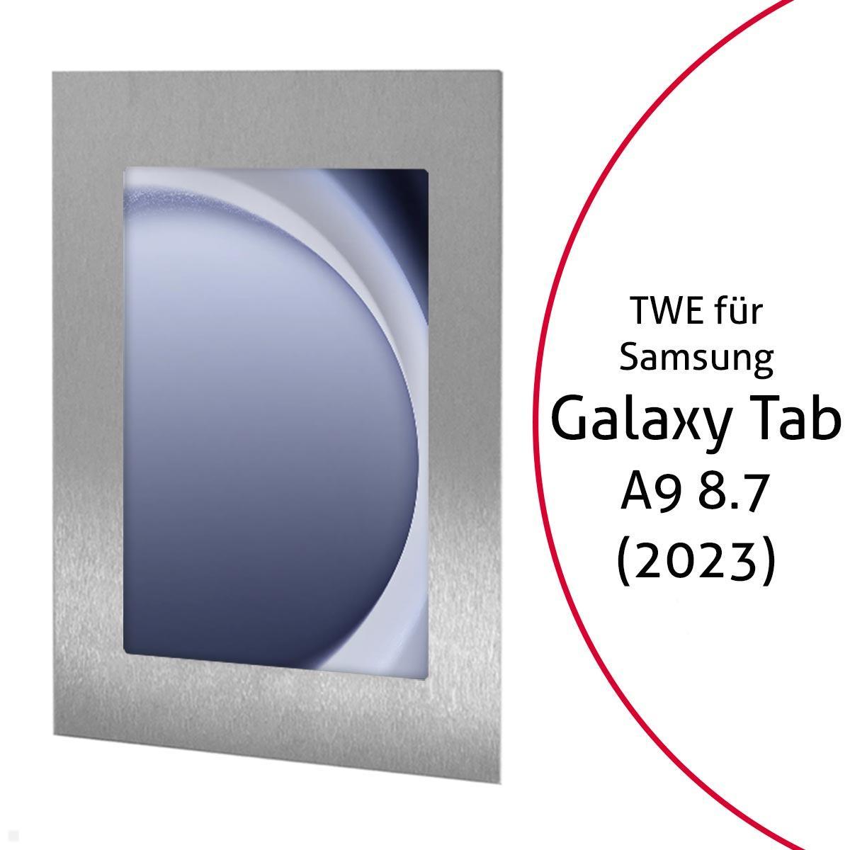 TabLines TWE113E Tablet Wandeinbau für Samsung Tab A9 8.7, Edelstahl