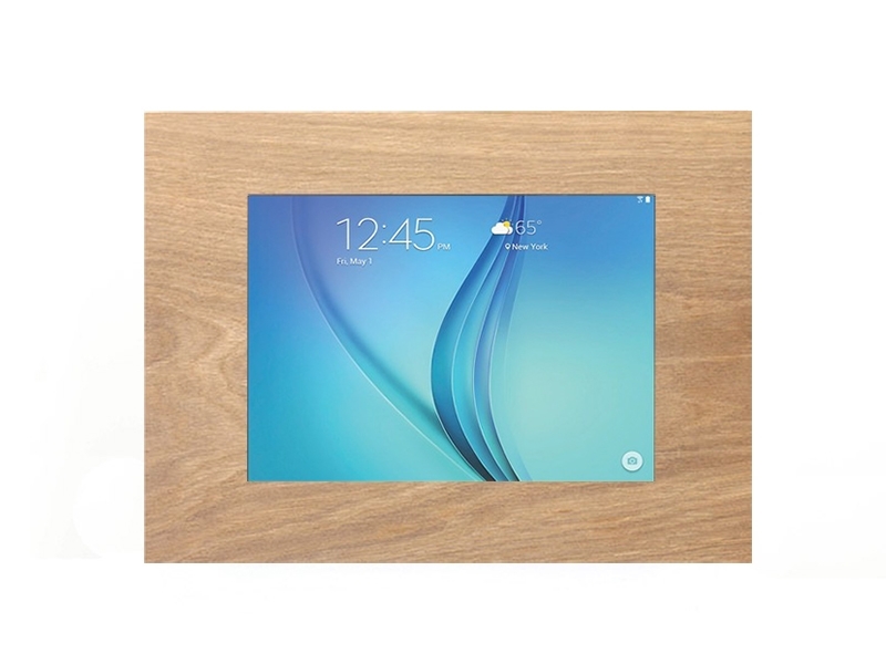 TabLines TWE011O Tablet Wandeinbau für Samsung Tab A 9.7, Eiche Querformat