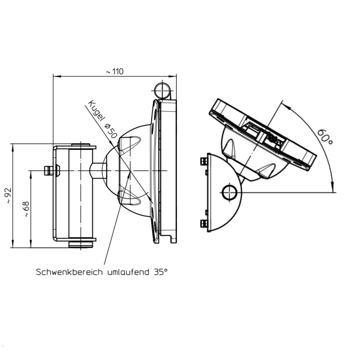 Novus TSS Tragschlitten Monitorhalterung für SlatWall (963+0119+013) schwenkbar