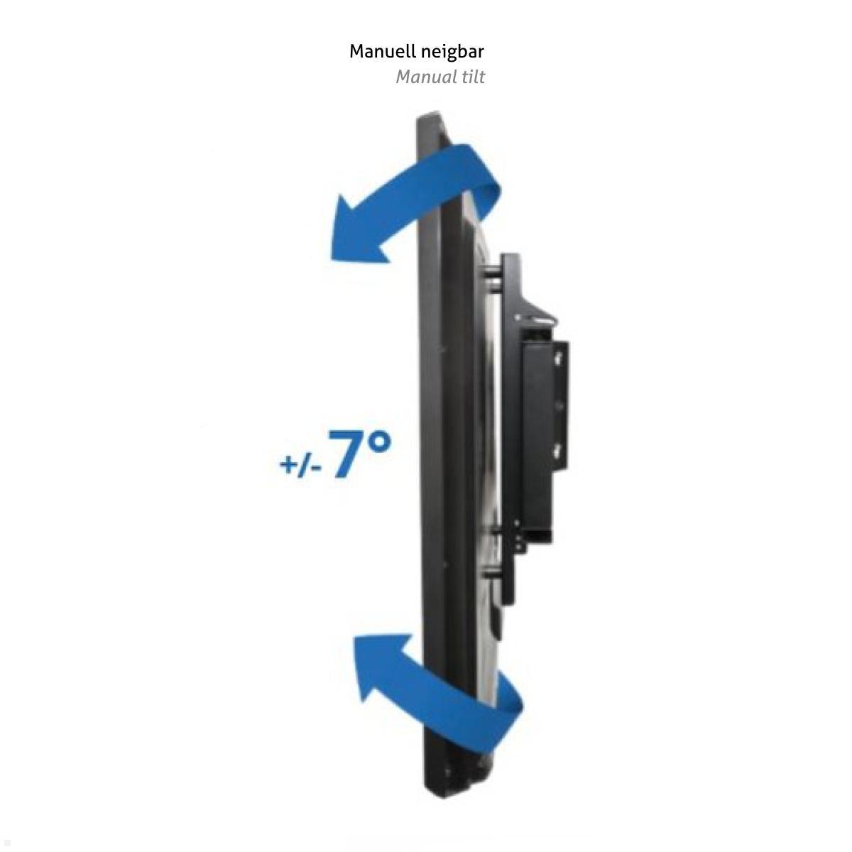 MonLines mySwing MSM08 elektrische TV Wandhalterung bis 75 Zoll, schwarz, neigbar