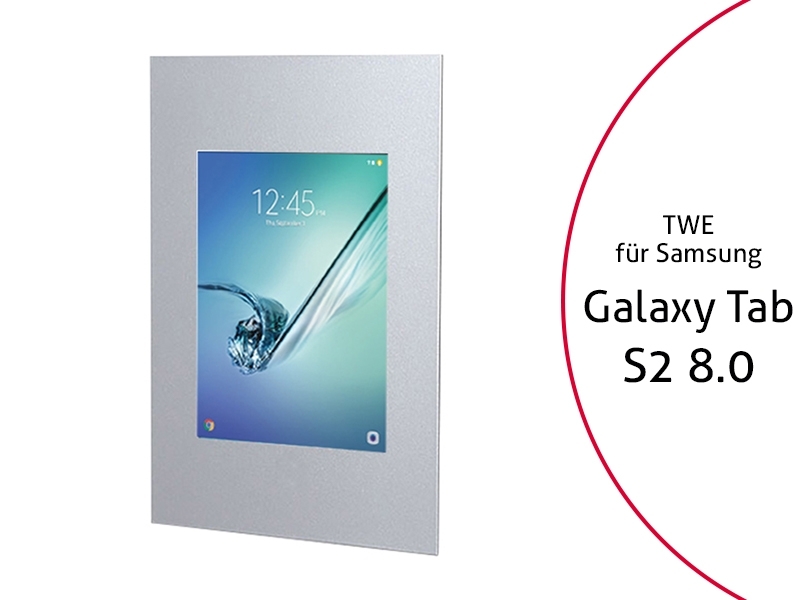 TabLines TWE015S Tablet Wandeinbau für Samsung Tab S2 8.0, Silber