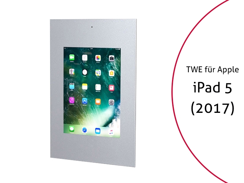 TabLines TWE036S Tablet Wandeinbau für Apple iPad 5 (2017), DS, silber