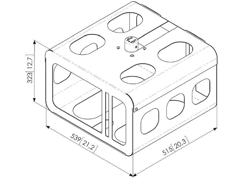 Vogels PPA 320 Diebstahlschutzgehäuse für Beamer, Skizze