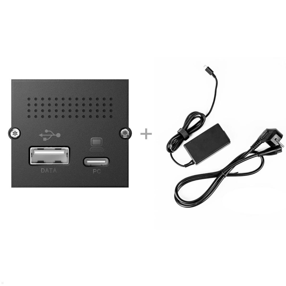 Bachmann Mini Port Replikator mit USB-C PD 100W 2x USB-A und Anschlusskabel (917.2290)