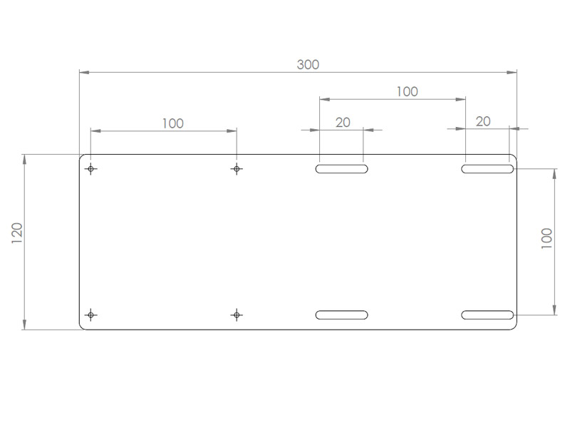 MonLines V010 VESA 100 Adapterplatte für Thin Client Zeichnung 