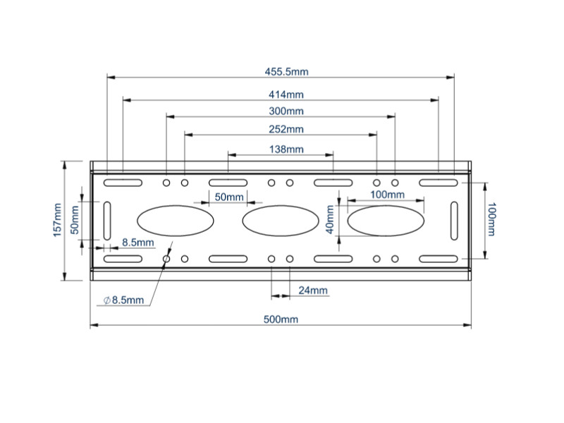 B-Tech BT8431 TV Wandhalterung neigbar 39"-55" Wandplatte