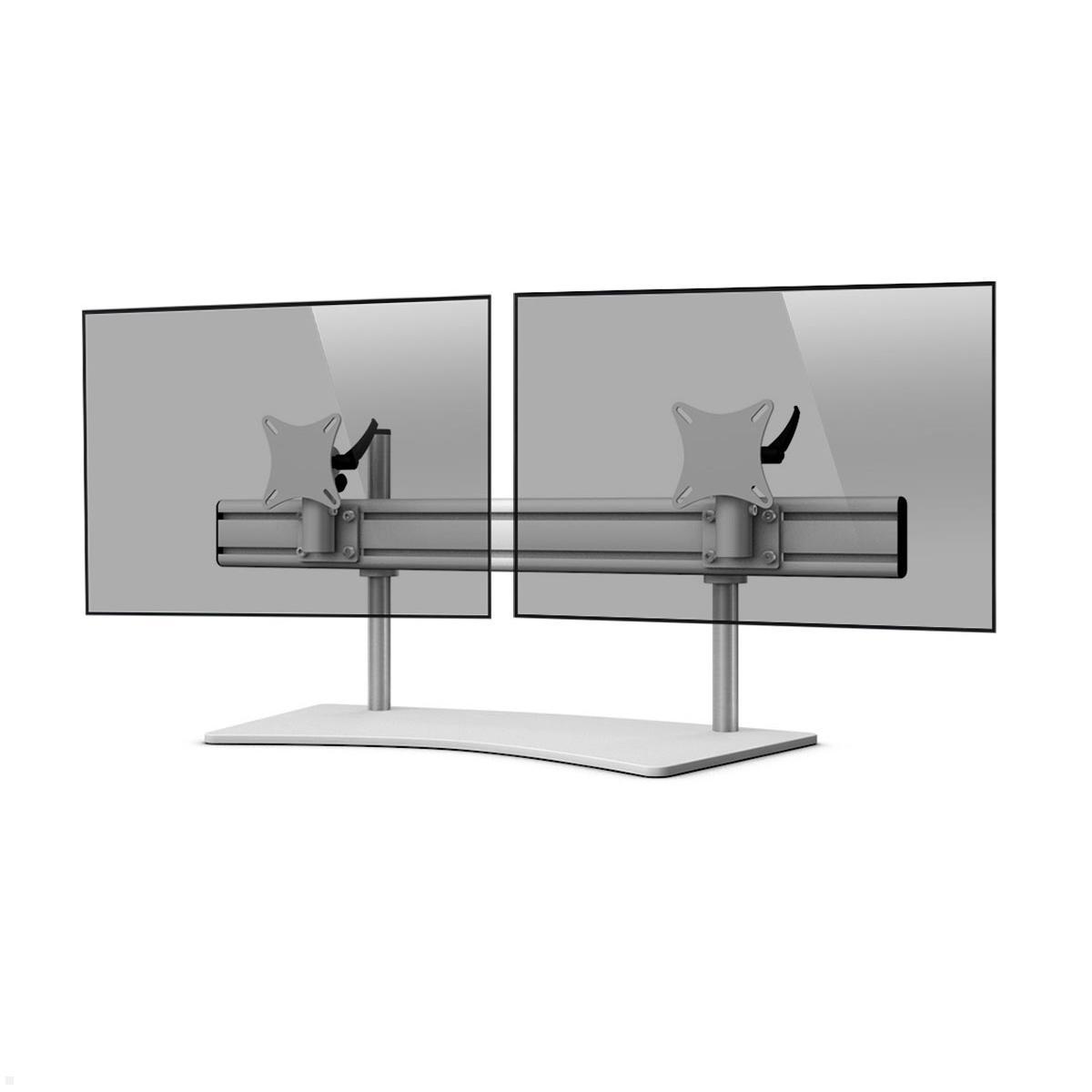 MonLines MTH237G Flat 2-fach Monitor Standfuß bis 32 Zoll, grau, Anwendung