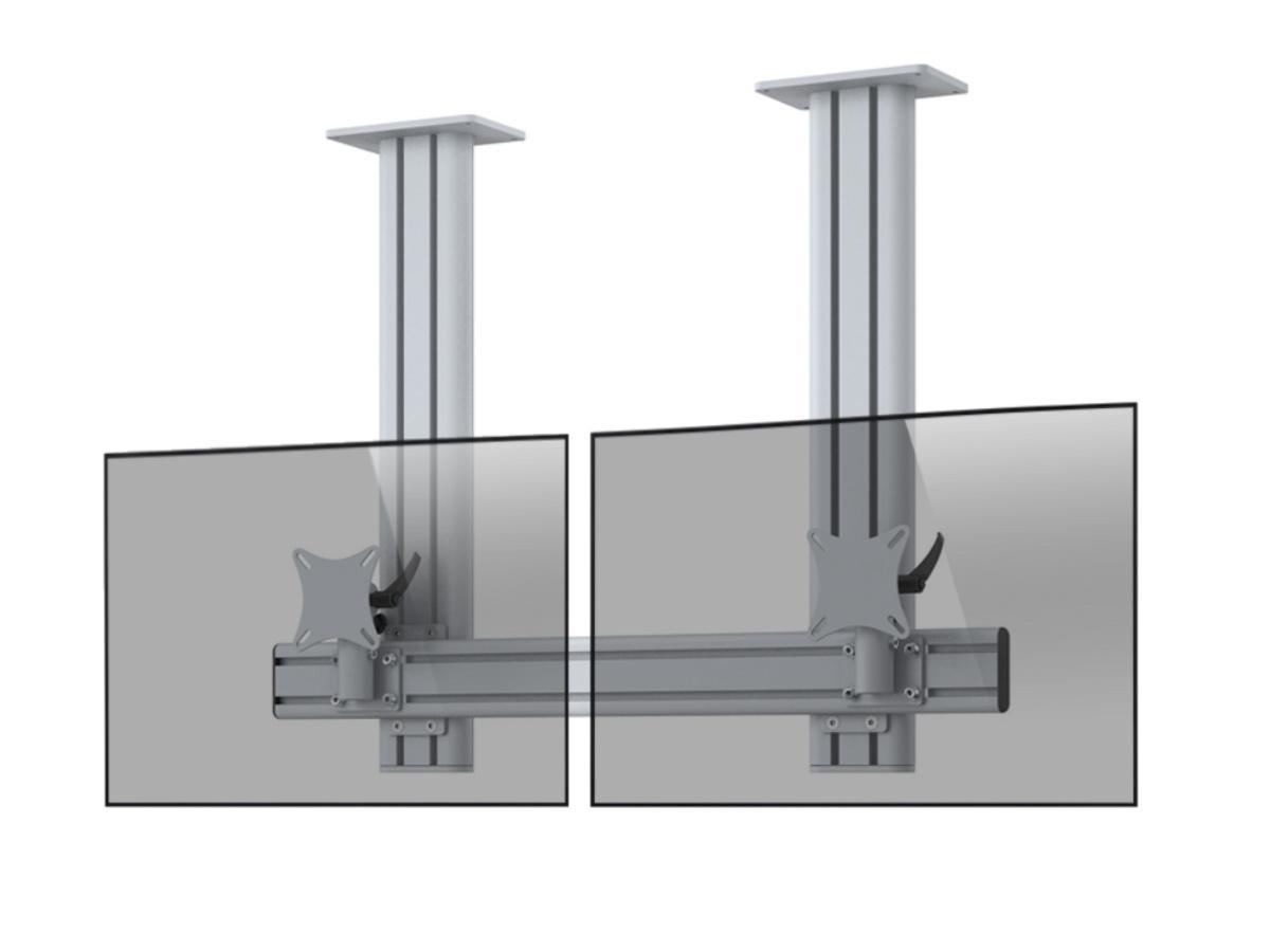 MonLines MDH202G Flat 2-fach Monitor Deckenhalter Alu 25-30 Zoll, grau