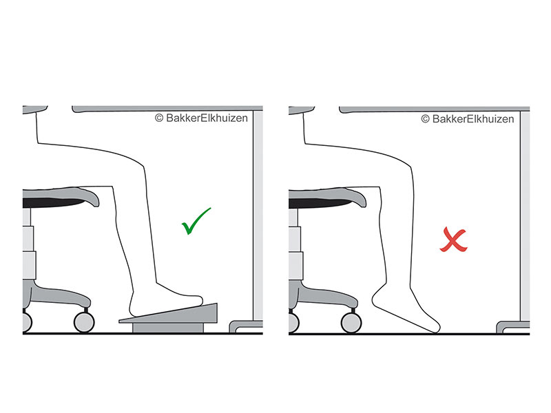 BakkerElkhuizen PRO 952 ergonomische Fußstütze, höhenverstellbar ergonomisches Arbeiten